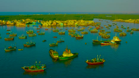 a massive fishing fleet