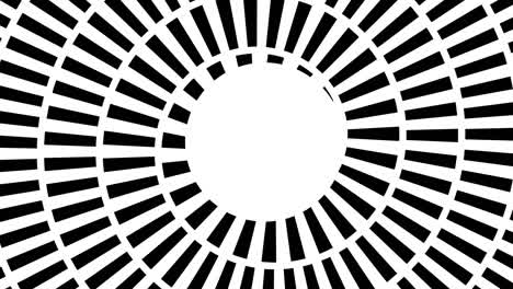 seamless footage with rotating dashed hypnotic spiral. loop animated background sequence with rotating circle segments.