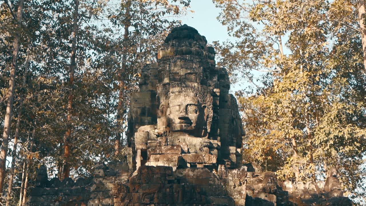 Closeup Of Tower At Ta Som Temple In Angkor, Cambodia