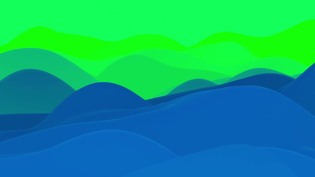 4k bucle sin costuras con fluidos abstractos gradientes verdes azules, superficie ondulada de brillo interno. hermosos gradientes de color como fondo líquido abstracto, animación suave. 3d en estilo moderno plano agradable