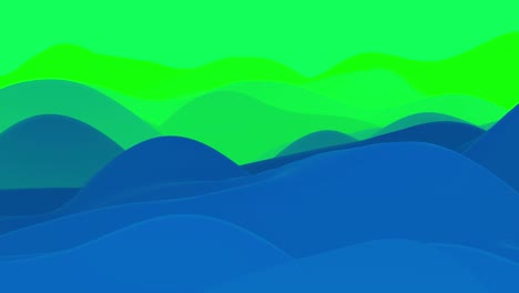 4k bucle sin costuras con fluidos abstractos gradientes verdes azules, superficie ondulada de brillo interno. hermosos gradientes de color como fondo líquido abstracto, animación suave. 3d en estilo moderno plano agradable