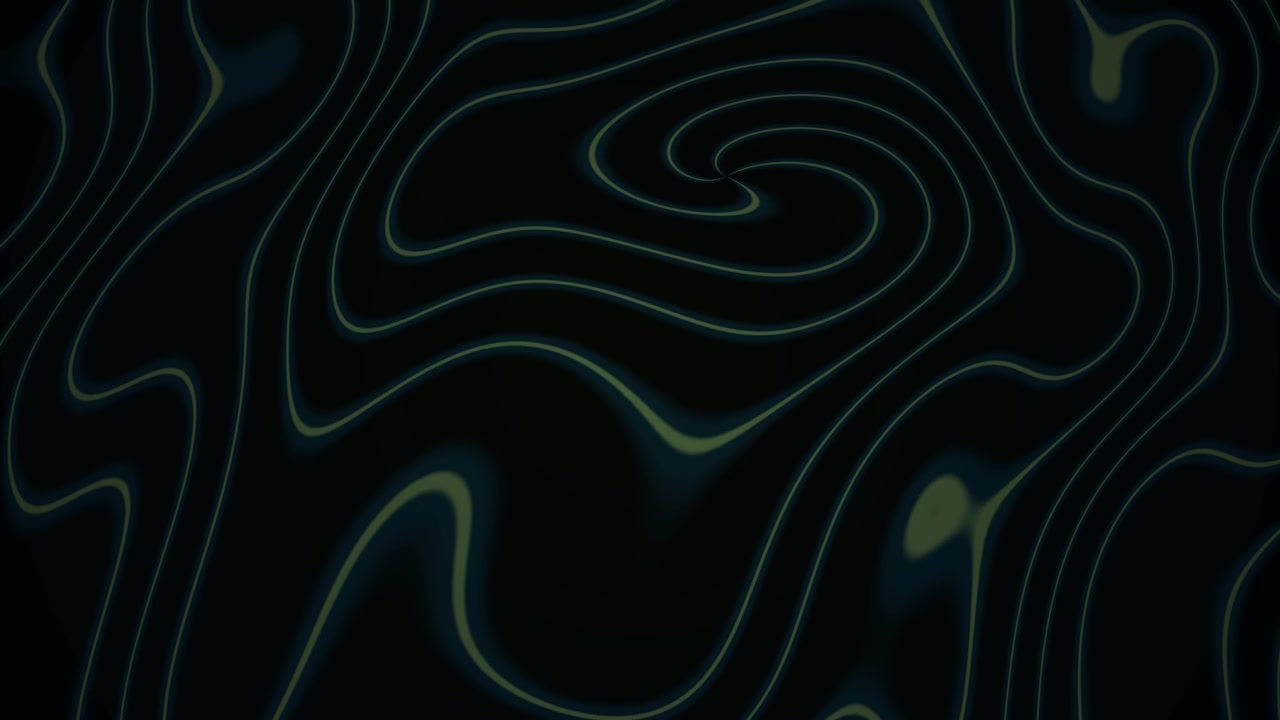 Abstract Dark Green Wavy Lines Moving Background