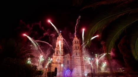 slow motion shot of fireworks at san juan nuevo michoacan