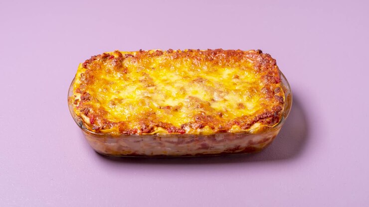 lasanha de carne, animação em stop motion. lasanha italiana tradicional caseira