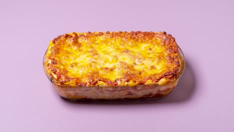 meat lasagna, stop motion animation. homemade traditional italian lasagna casserole