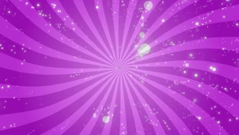 Digitally-generated-video-of-glowing-spots-moving-against-purple-striped-background