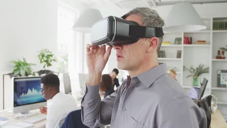 business man with a virtual headset