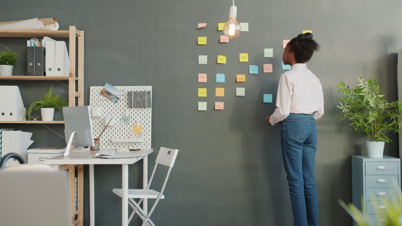Woman Planning and Organizing in a Modern Office