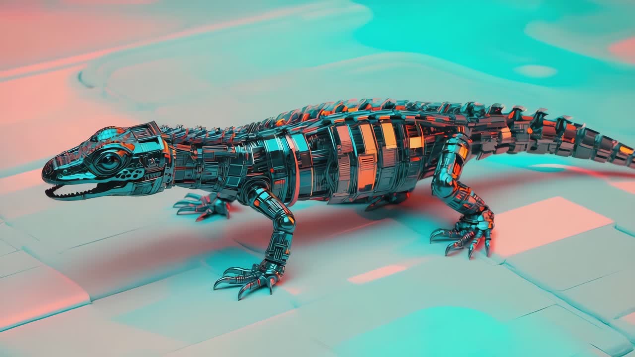 Cybernetic Lizard: A Futuristic Robotic Reptile