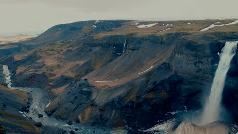 reveal shot of a waterfall