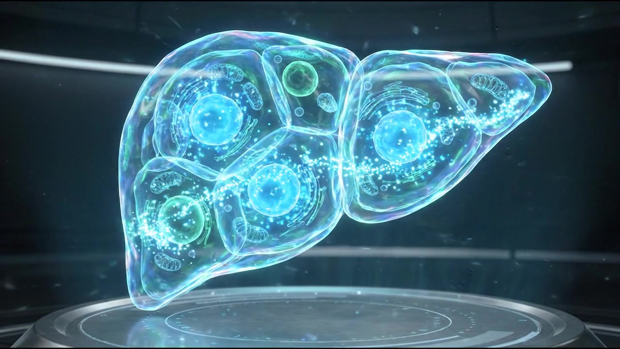Holographic liver anatomy model 3D organ scan