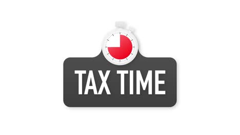 alarm clock tax time isolated icon  illustration design. motion graphics.