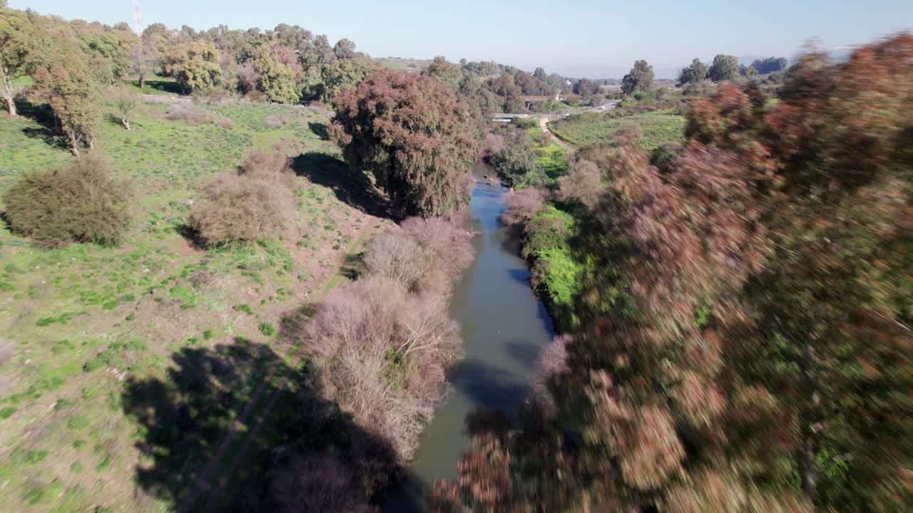 Water flow in the Jordan River