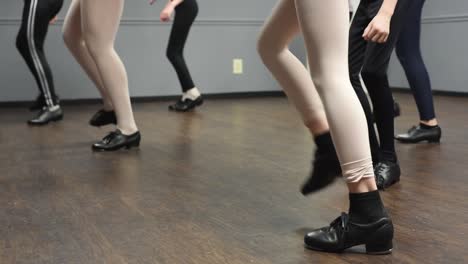 tap dance class feet in studio