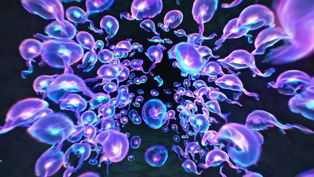 Abstract Microscopic Jellyfish