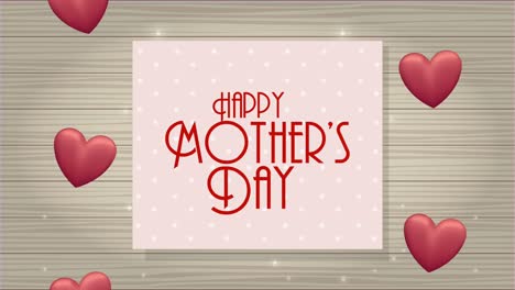 happy mothers day lettering animation