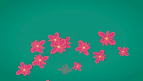 Khaki background with moving petals