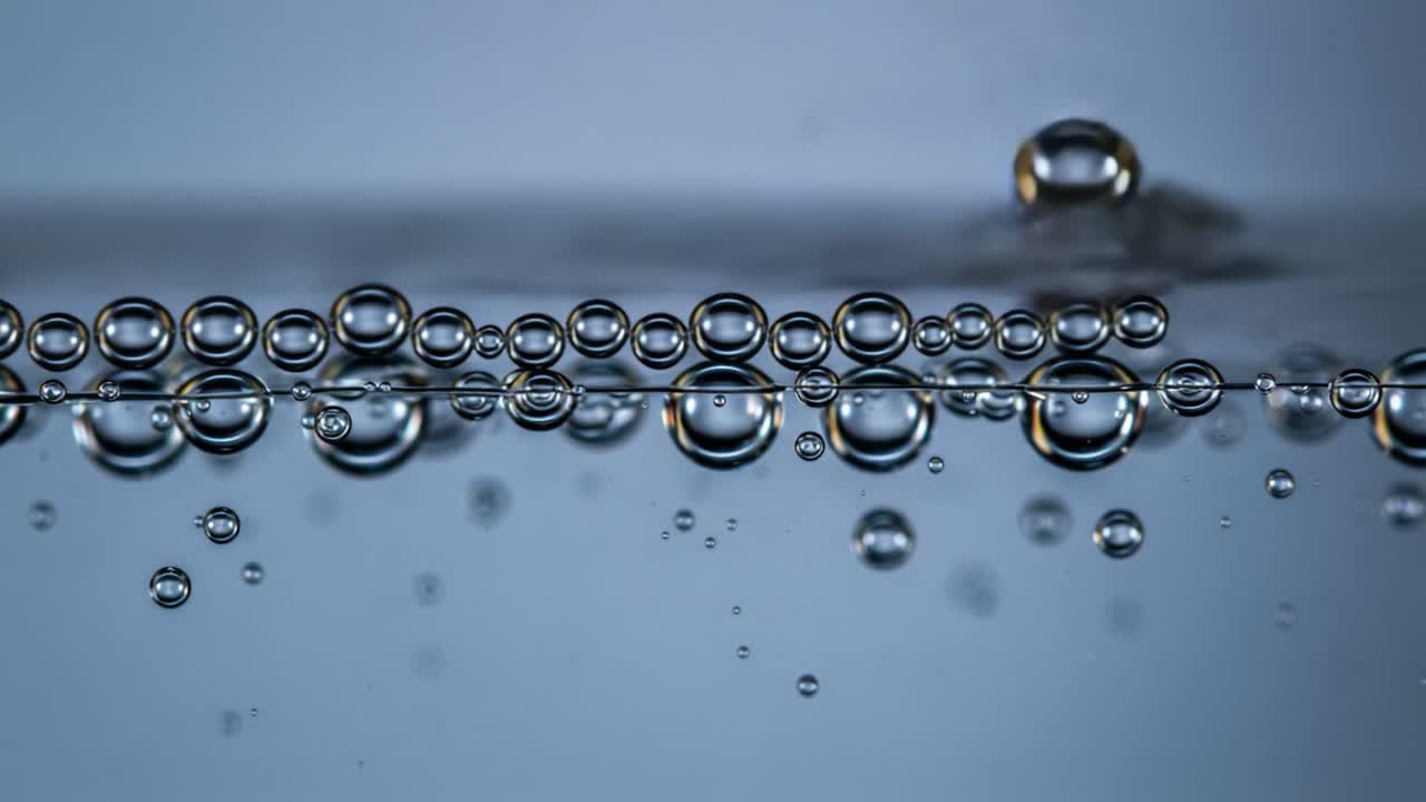A Captivating Capture of Water Bubbles and Their Intricate Formation Beneath the Surface, Showcasing the Beauty and Science of Fluid Dynamics in a Close-Up View
