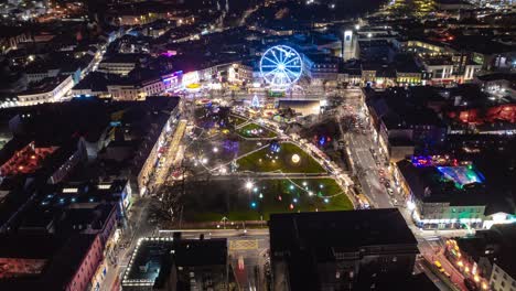 aerial time lapse galway christmas market.
ireland