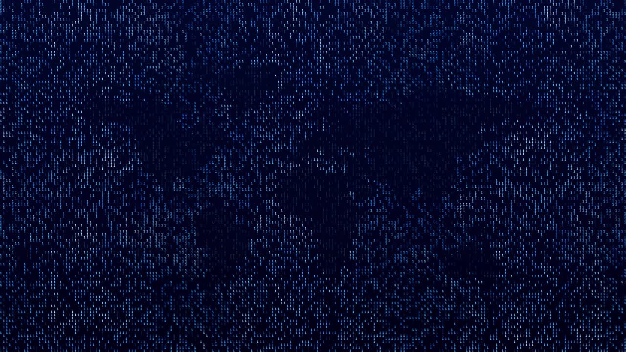 Animated World Map with Blue Digital Data Background