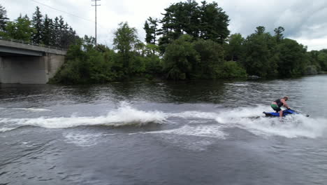 extreme sports jumping tricks on a jet ski