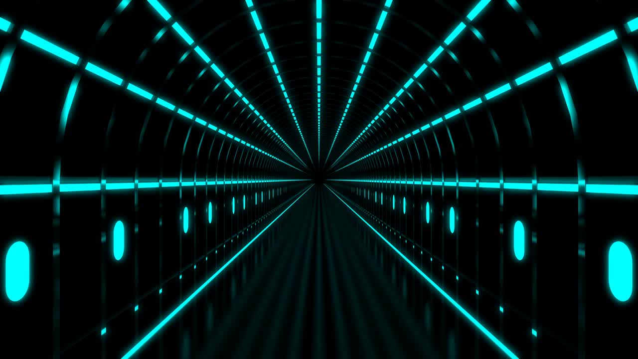 túnel de tecnología abstracta en bucle
