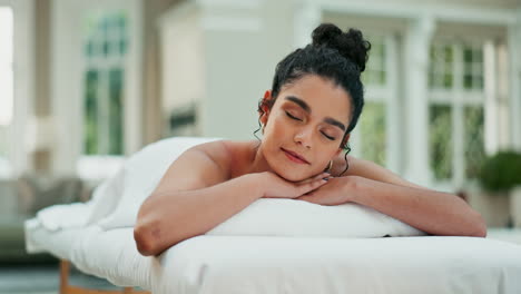 woman relaxing during a spa massage