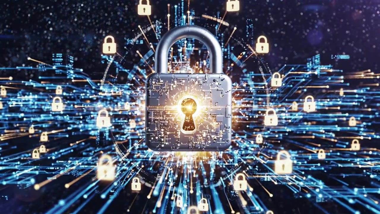 Exploring the Dynamic Fusion of Technology and Security: A Visual Journey from Abstract Data Streams to the Heart of Digital Locking Mechanisms