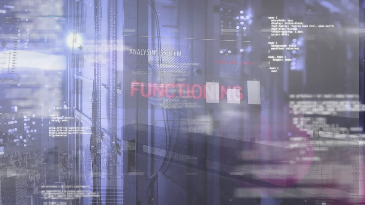 Animation of data processing over computer servers