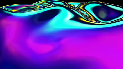 vibrant iridescent fluid metallic waves