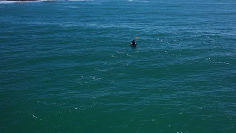 surfing in punta de lobos chile sunny day incredible landscape recorded with drone and kayak fishing