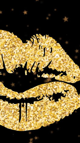 animation of spots over golden lips