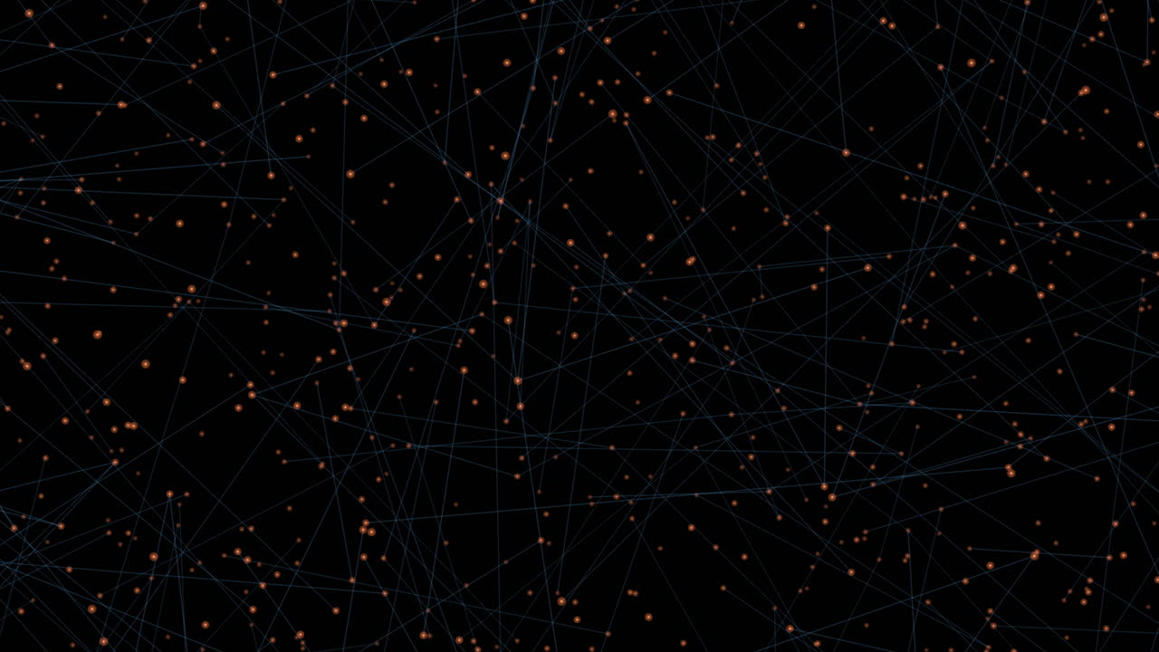 red compleja de líneas y puntos interconectados en fondo negro