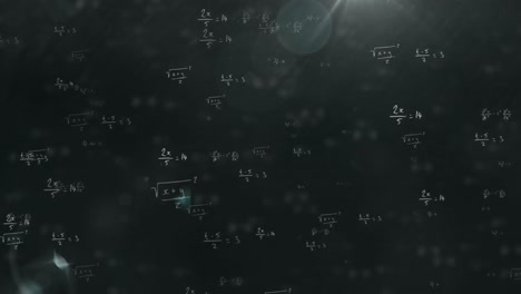 Animation-Mathematischer-Formeln-Und-Wissenschaftlicher-Datenverarbeitung-Auf-Schwarzem-Hintergrund