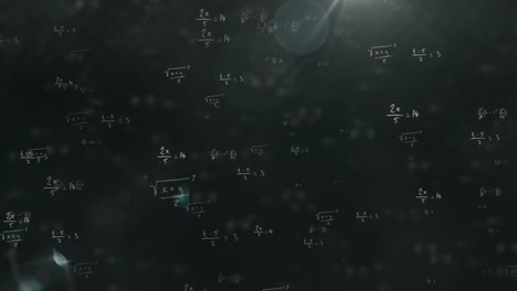 Animation-of-mathematical-formulae-and-scientific-data-processing-over-black-background