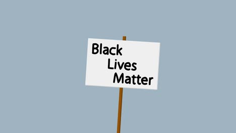 black lives matter protest banner sign animation