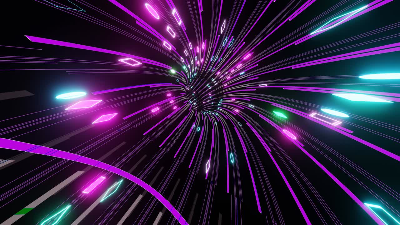 Endless hyper jump on the sparkling tunnel