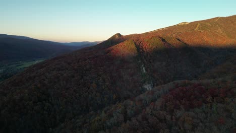 Seneca-Rocks-Herbstlaub-Sonnenuntergang