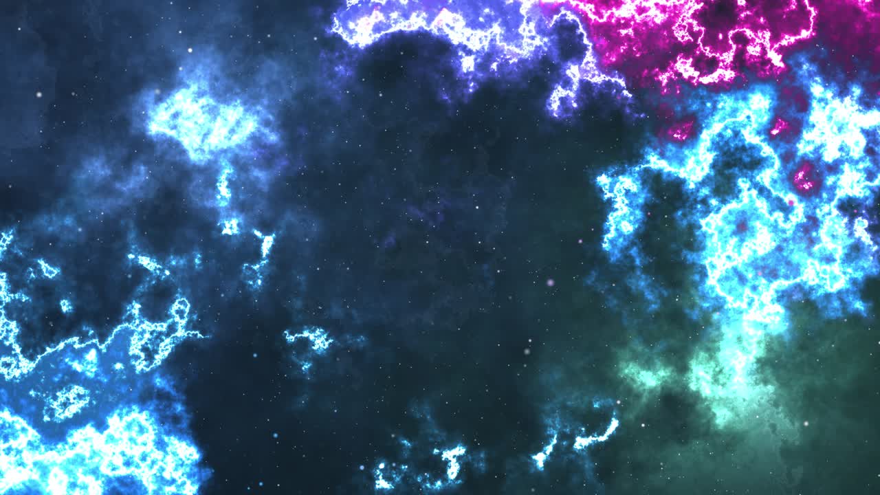 Vídeo en 4K de un bucle de nebulosa espacial con fondo de estrellas en movimiento, fondo espacial, nubes de nebulosa, campo de estrellas exterior