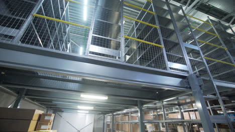 interior of a modern warehouse with high bay storage