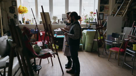 art class in progress