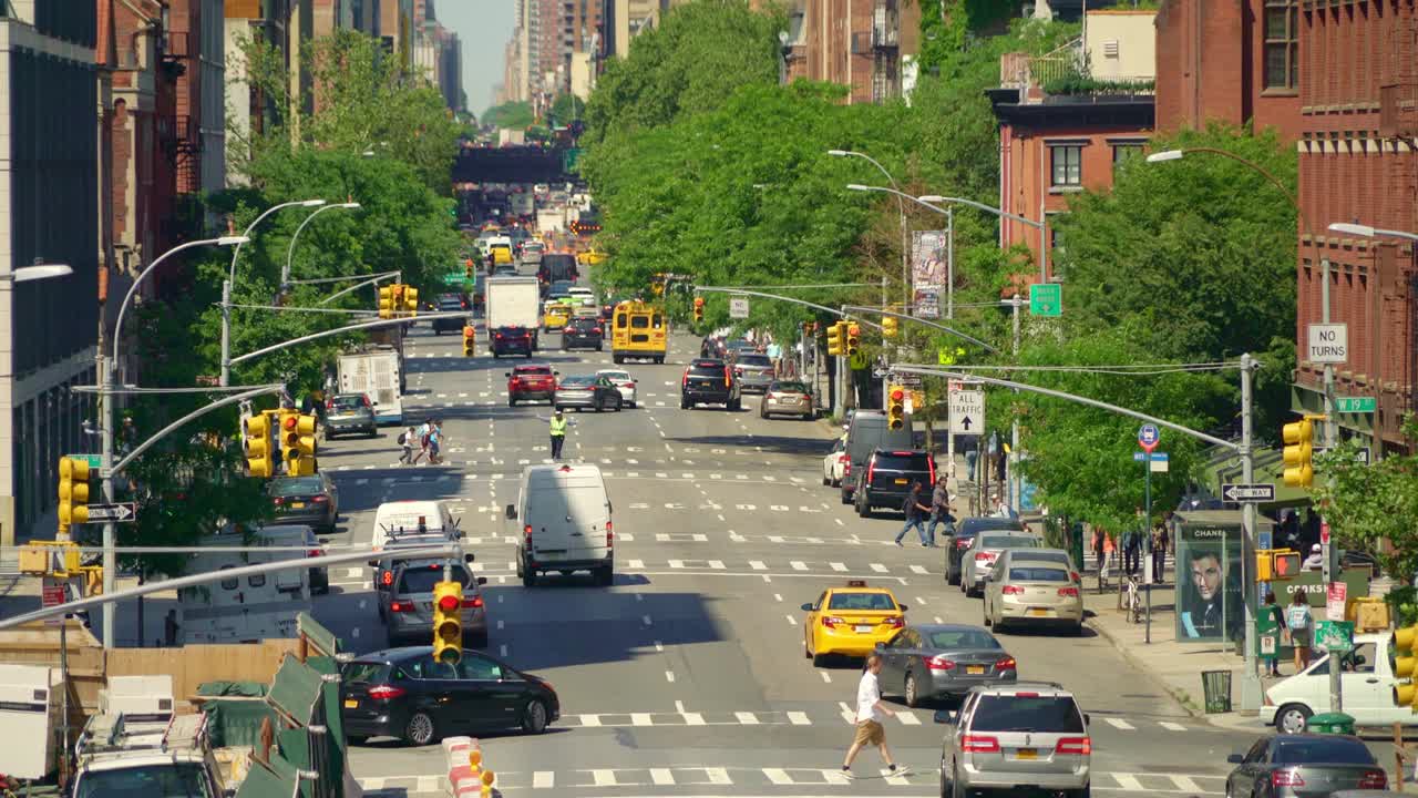 vista general cercana de la calle 10 vista desde la línea alta
