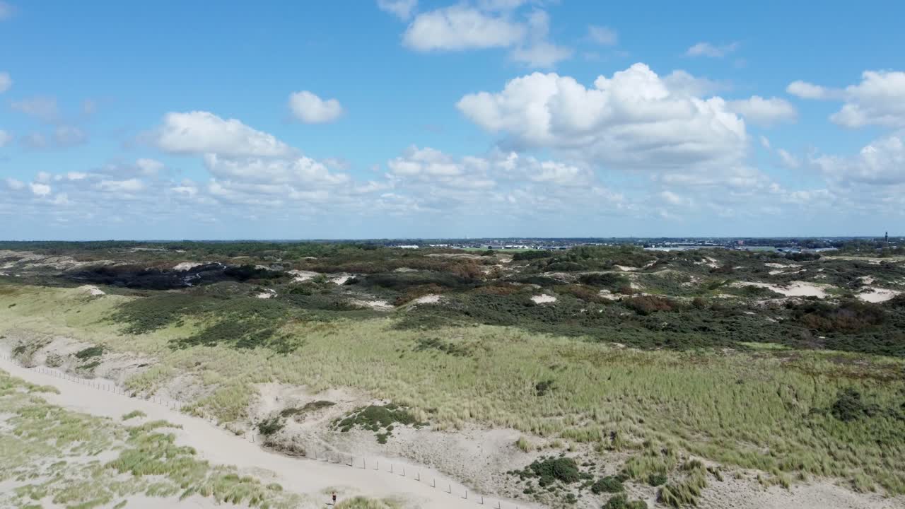 네덜란드 의 노르드위크 의 내륙 해안선 의 항공 사진