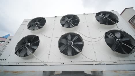 air conditioners on the roof of an industrial building. hvac