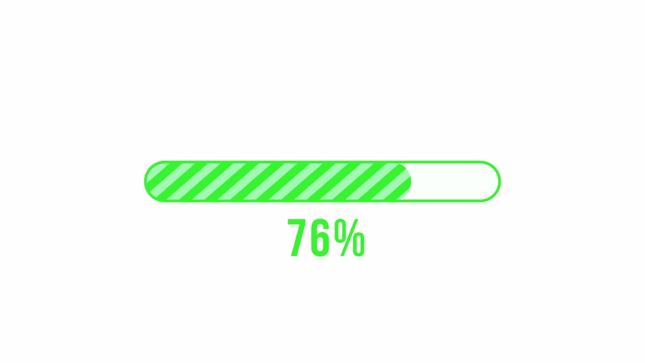 Simple Progress Bar Animation Green