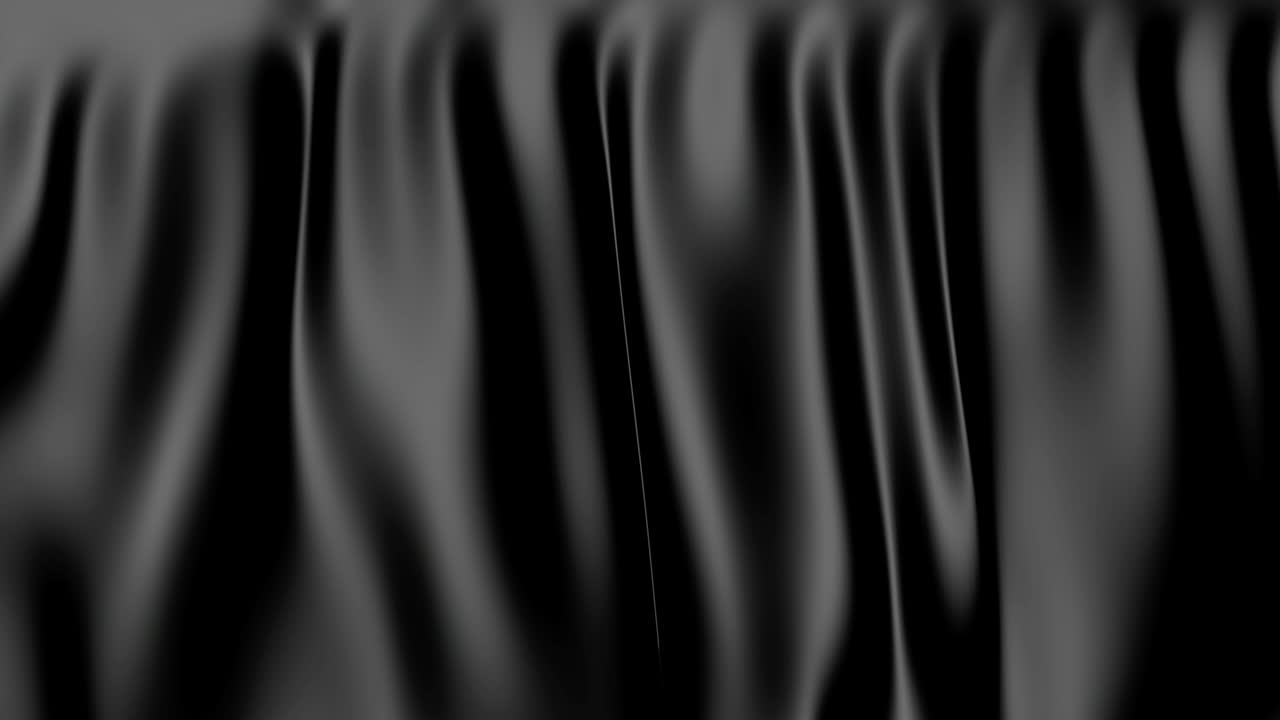 el movimiento de la tela negra plegada.