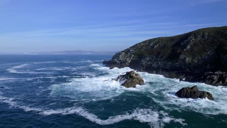 Beach-Port-Caion,-A-Laracha,-Galicia,-Spain