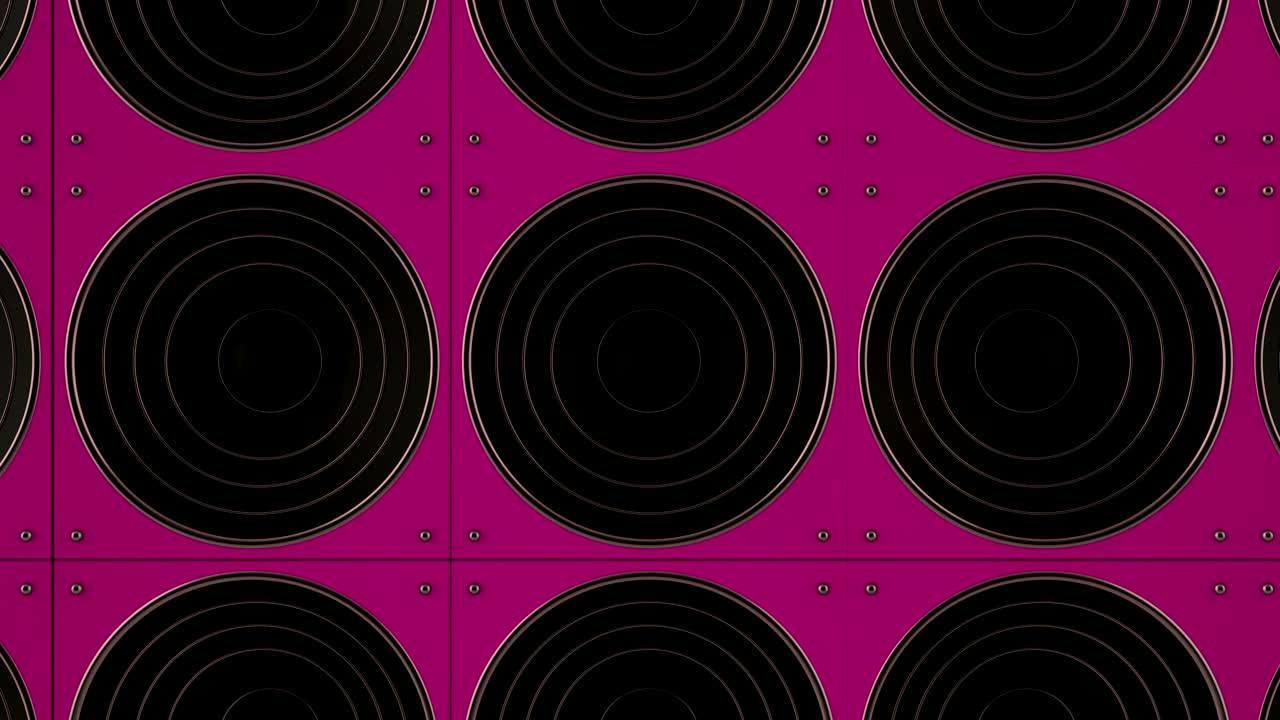 다이내 세트에서 3d 배경. 스피커의 루프 애니메이션.