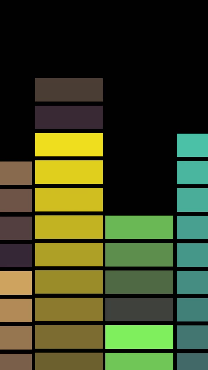 Animation of colourful columns on black background