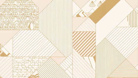 abstract geometric pattern in gold and beige